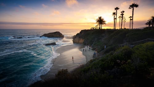 sunset at laguna beach california