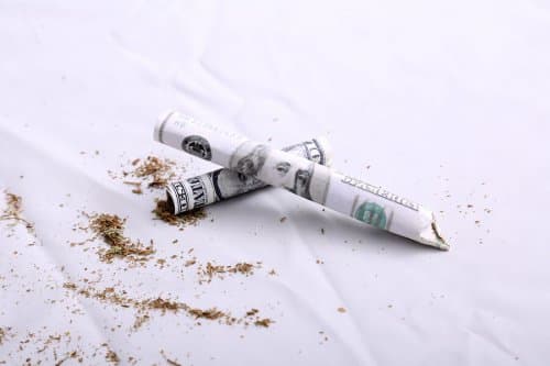 marijuana rolled in money for legalization in california